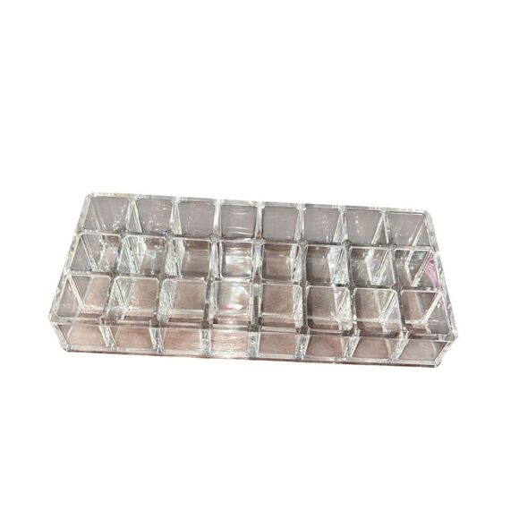 5 acrylic makeup lipstick lipgloss eyeshadow blush clear pink vanity organizer - Picture 3 of 5